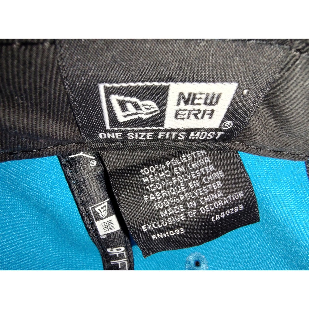 New Era 9FIFTY Pabst Blue Ribbon Snapback Hat Turquoise Brown Flat Bill Cap OSFM - Picture 5 of 6
